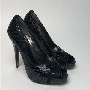 Charles High-heels Black Snakeskin 5 Inch heels
